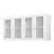 White Wall-Mounted Laundry Cabinets Set of 2 with 4 Doors Adjustable Shelves